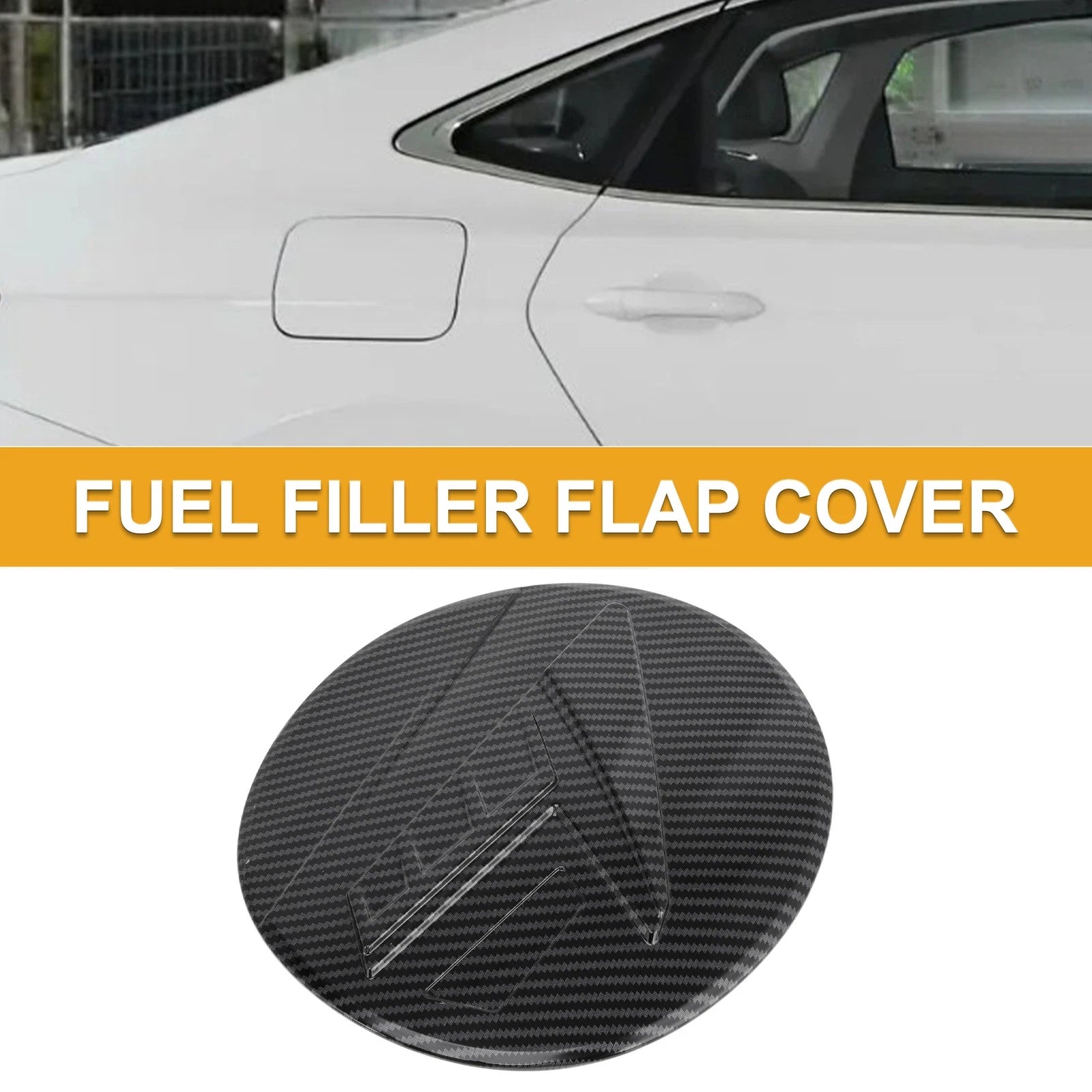 Fuel Tank Door Cap for Subaru Outback (2021–2025) Carbon Fiber Black