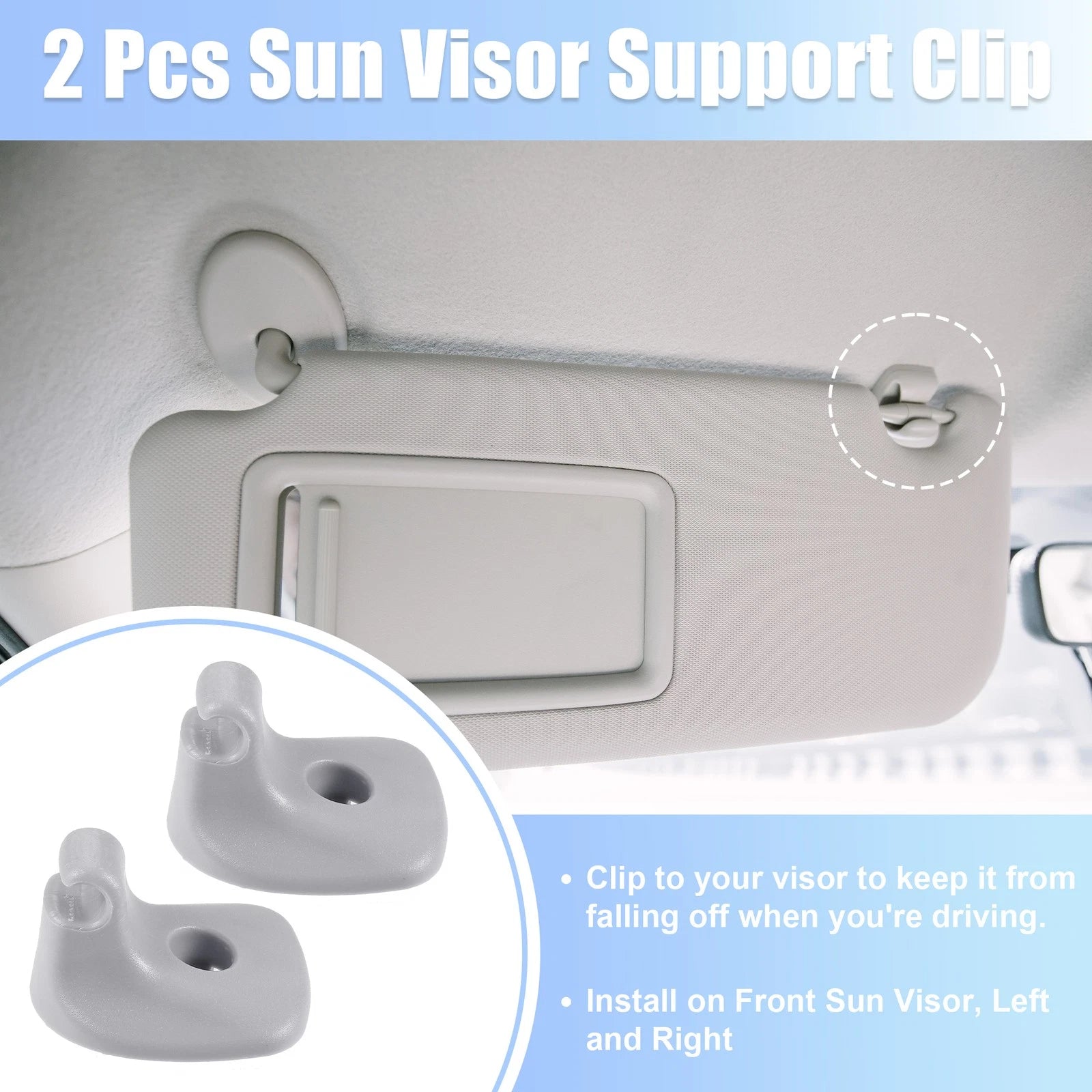 2X Sun Visor Support Clip Retainer 1GW25DX9AA for Dodge Chrysler 200 (2011–2017)