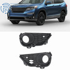 Fog Light Covers for Honda Pilot (2019–2022) Black Trim with Holes