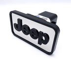 Tow Hitch Cover Replacement ABS Mirrored with Black Jeep Logo for 2 Inch Receivers (2000–2021)