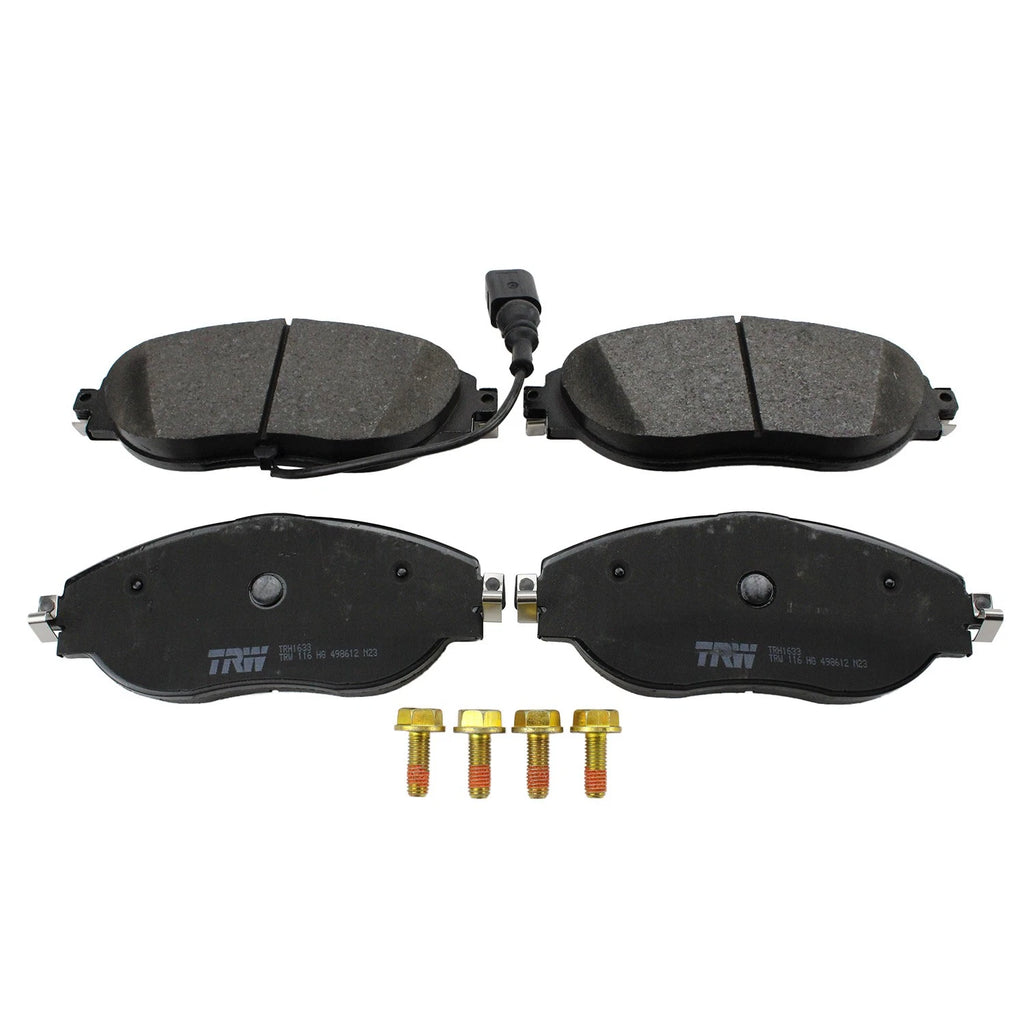Set of 2 Front Rotors & TRW Pro Low-Metallic Brake Pads for Golf R GTI Jetta S3