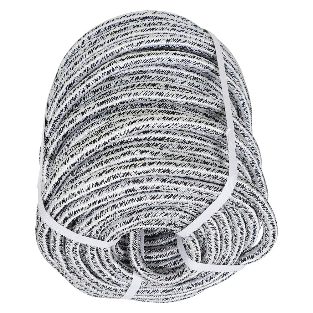 Braided Rope 5/8" x 200' for Heavy-Duty Use (Black & White)