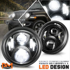 Full LED Projector Headlight Lamps for Jeep Wrangler JK (2007–2018)