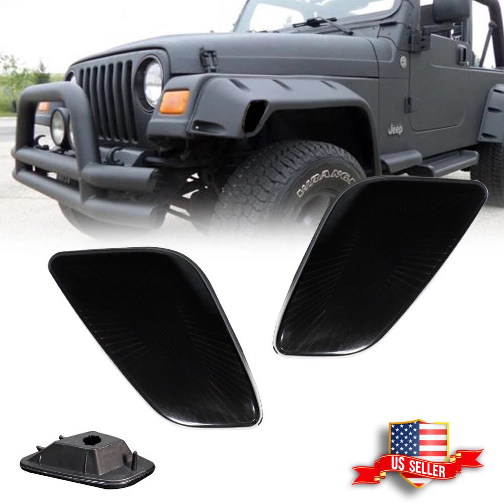 Smoked Side Marker Signal Light Lamps Housing Kit for Jeep Wrangler TJ (1997–2006)