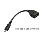 Micro USB Male to USB 2.0 Female OTG Adapter Cable for All Models (2019-2025)
