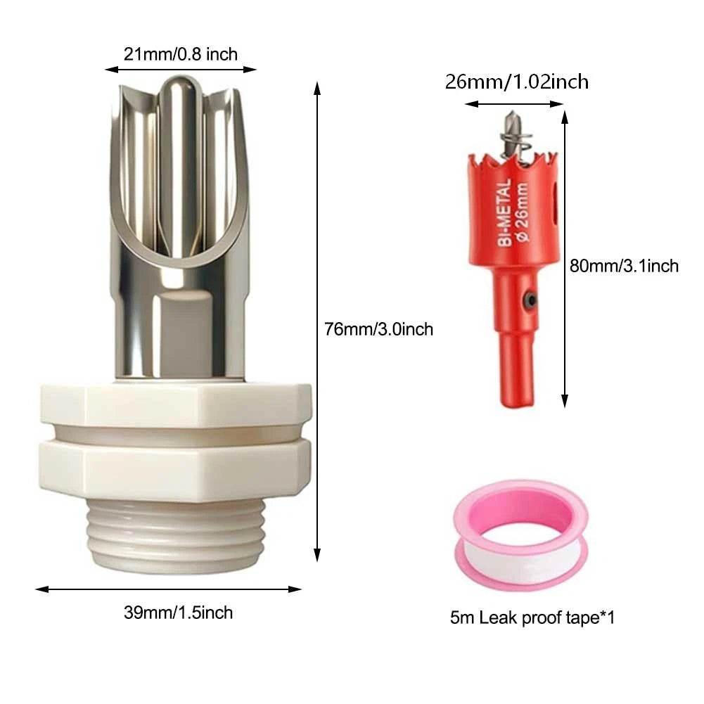 Pig Drinking Spout Kit for - Auto Flow Valve, Connector Set