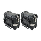 Set of 2 Hard Side Saddlebag Boxes for Motorbike (Fits Various Models)