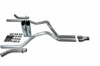 2.5" Dual Exhaust Kit Y Pipe for Ford F150 (2021–2025) Slash Tips Corner Exit