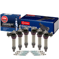Set of 6 Ignition Coils & Spark Plugs for Cadillac Chevy Suzuki