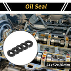 Set of 5 Oil Seal Rotary Shaft Seal NBR Rubber 24x52x10mm