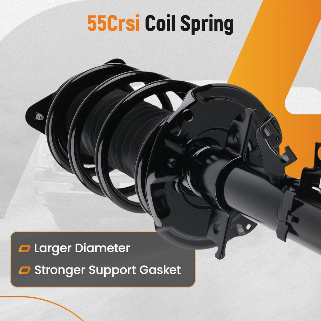 2 Front Complete Struts Shocks with Coil Springs for Nissan Rogue (2014–2020)