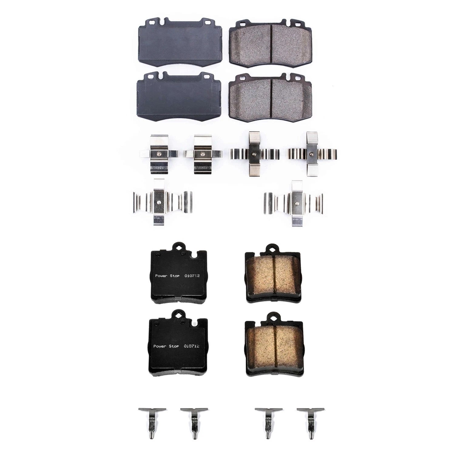 PowerStop Front & Rear Carbon Fiber Ceramic Brake Pad Kit for Mercedes SLK350 (2005–2011)