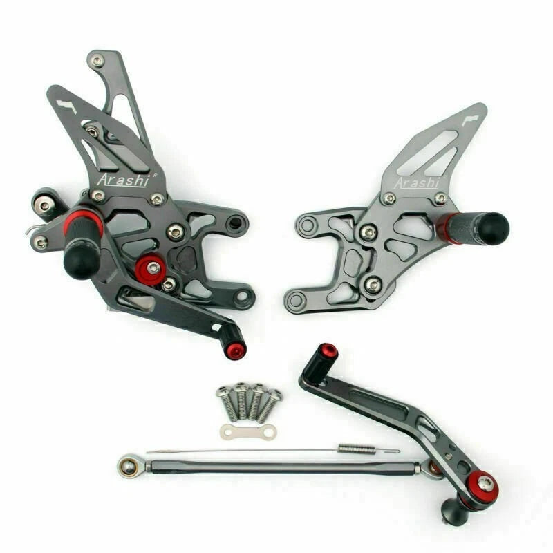Rearset Foot Pegs for Honda CBR1000RR (2008–2012) Gray