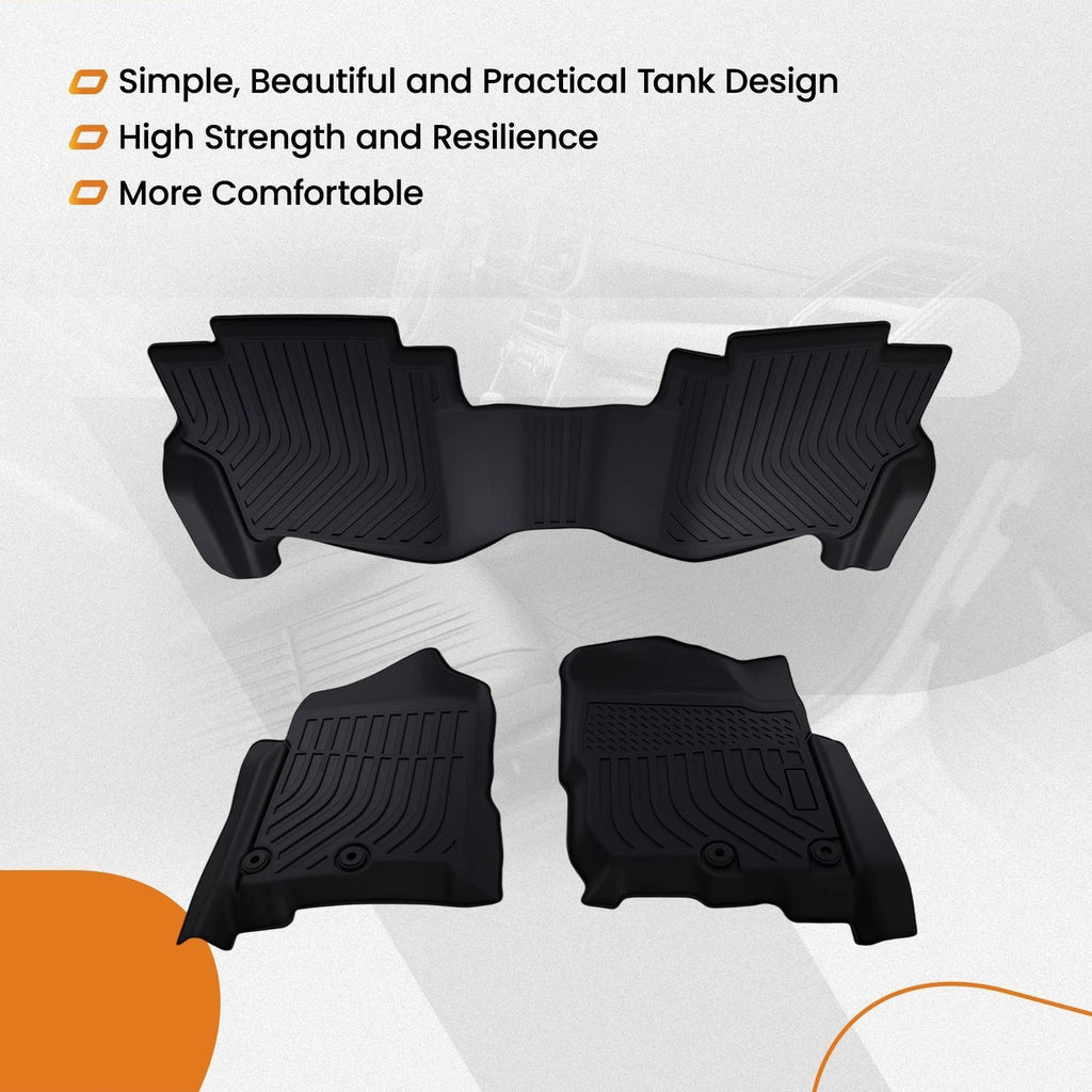 All Weather Floor Mat Set for Nissan Titan XD (2016–2021) TPE Rubber