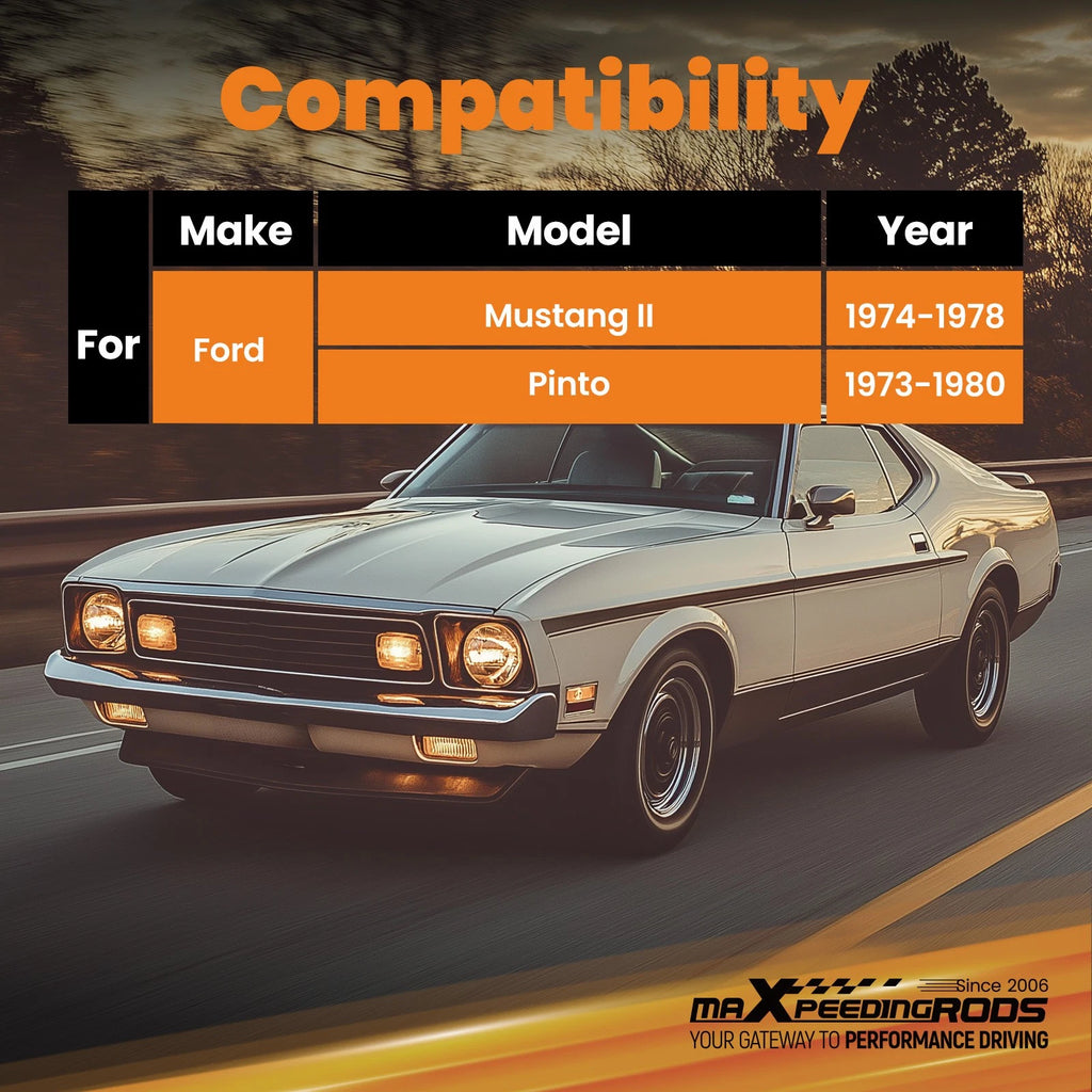 Forged Steel Front 2" Drop Spindles for Ford Mustang II Pinto (1974-1978)