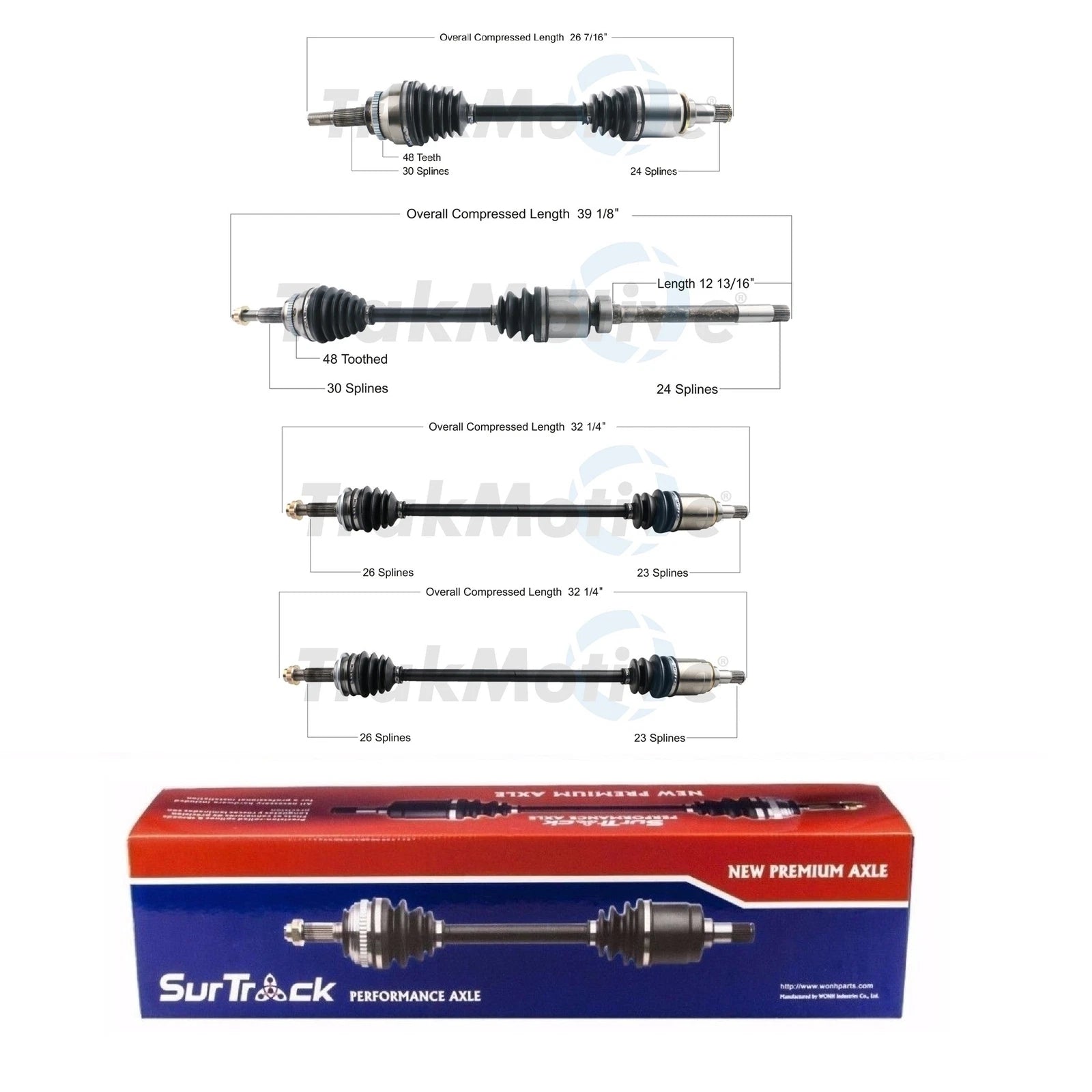 Set of 2 AAR CV Axle Shafts for Lexus RX350 (2007–2015)