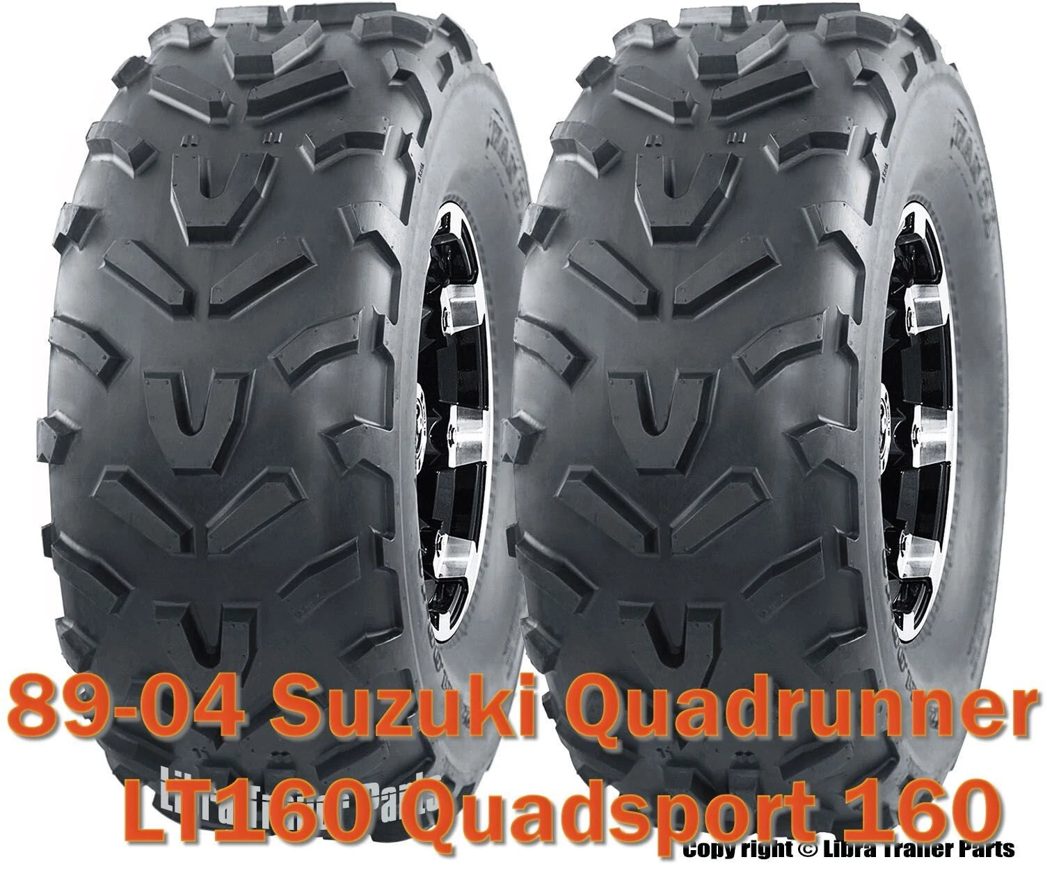 2 WANDA ATV Tires 20X7-8 /6PR for Suzuki Quadrunner LT160 (1989–2004)