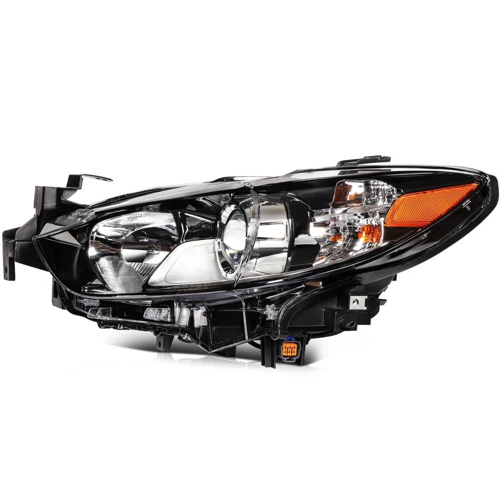 Set of 2 Black Housing Headlights for Mazda 6 (2014–2017)