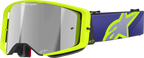 Supertech Goggles for AlpineStars (Purple/Yellow, Silver Mirror Lens)