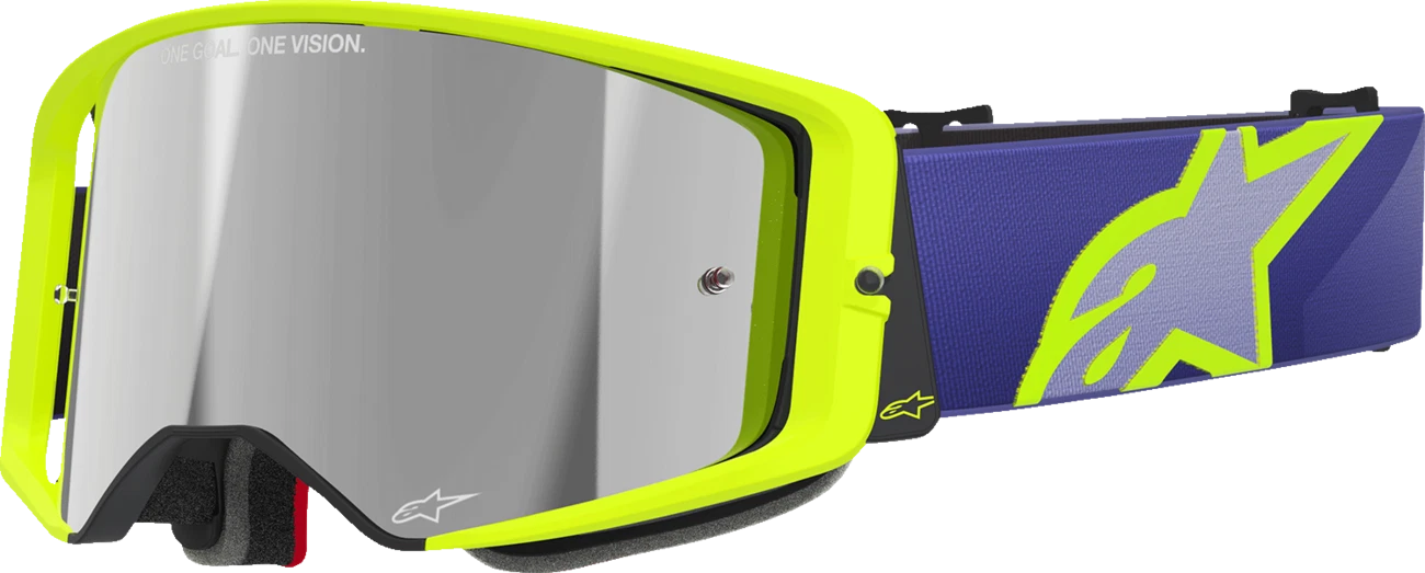 Supertech Goggles for AlpineStars (Purple/Yellow, Silver Mirror Lens)