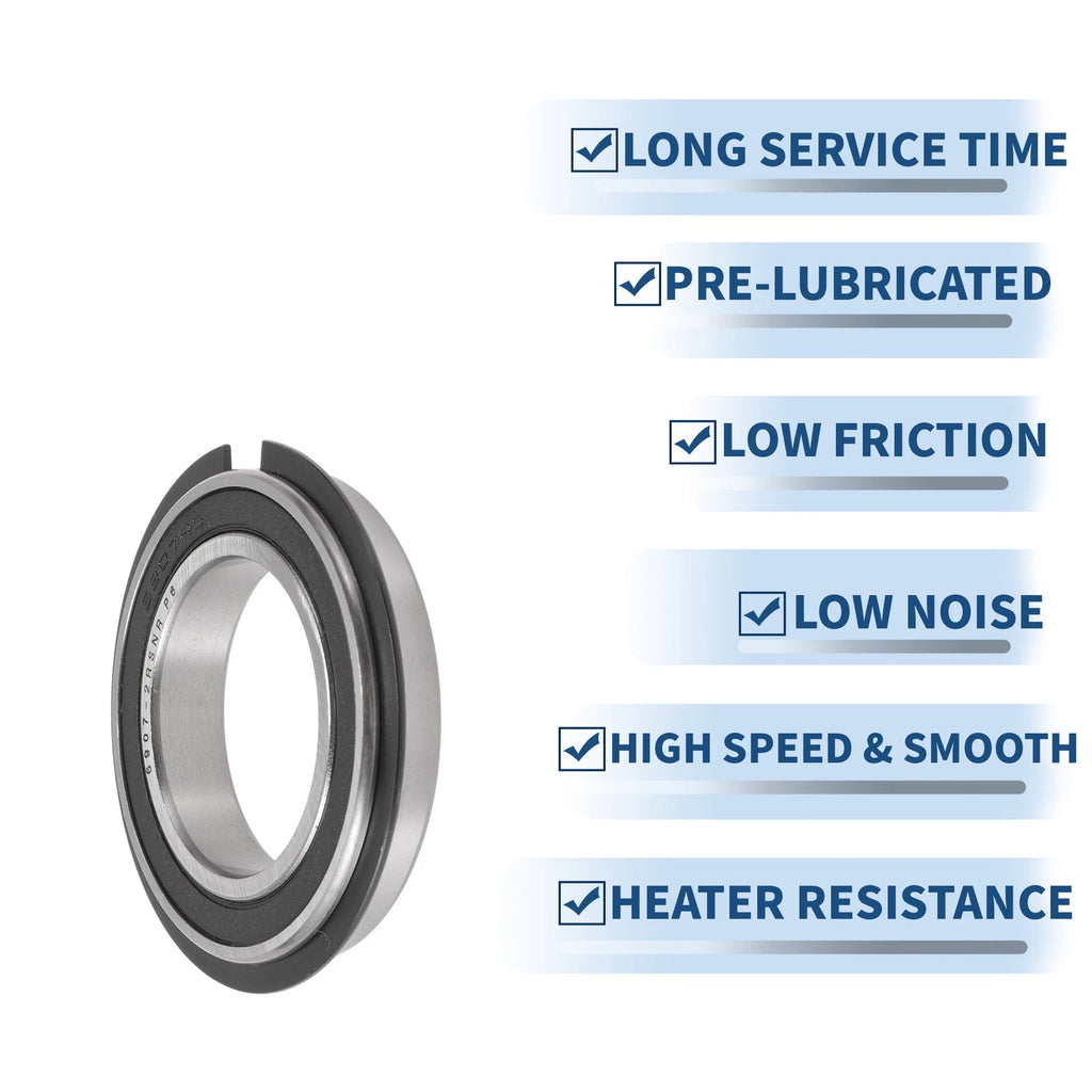 Deep Groove Ball Bearings 35x55x10mm for Scooter Skateboard (6907NR2RS)