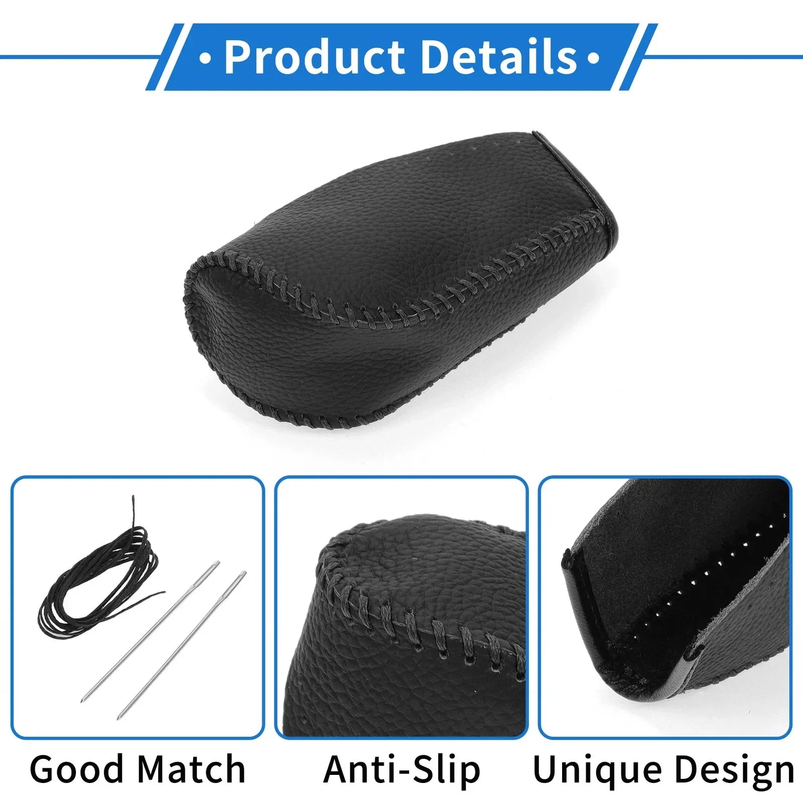 Car Gear Shift Knob Cover for Hyundai Tucson (2010-2013) - Pebbled Black