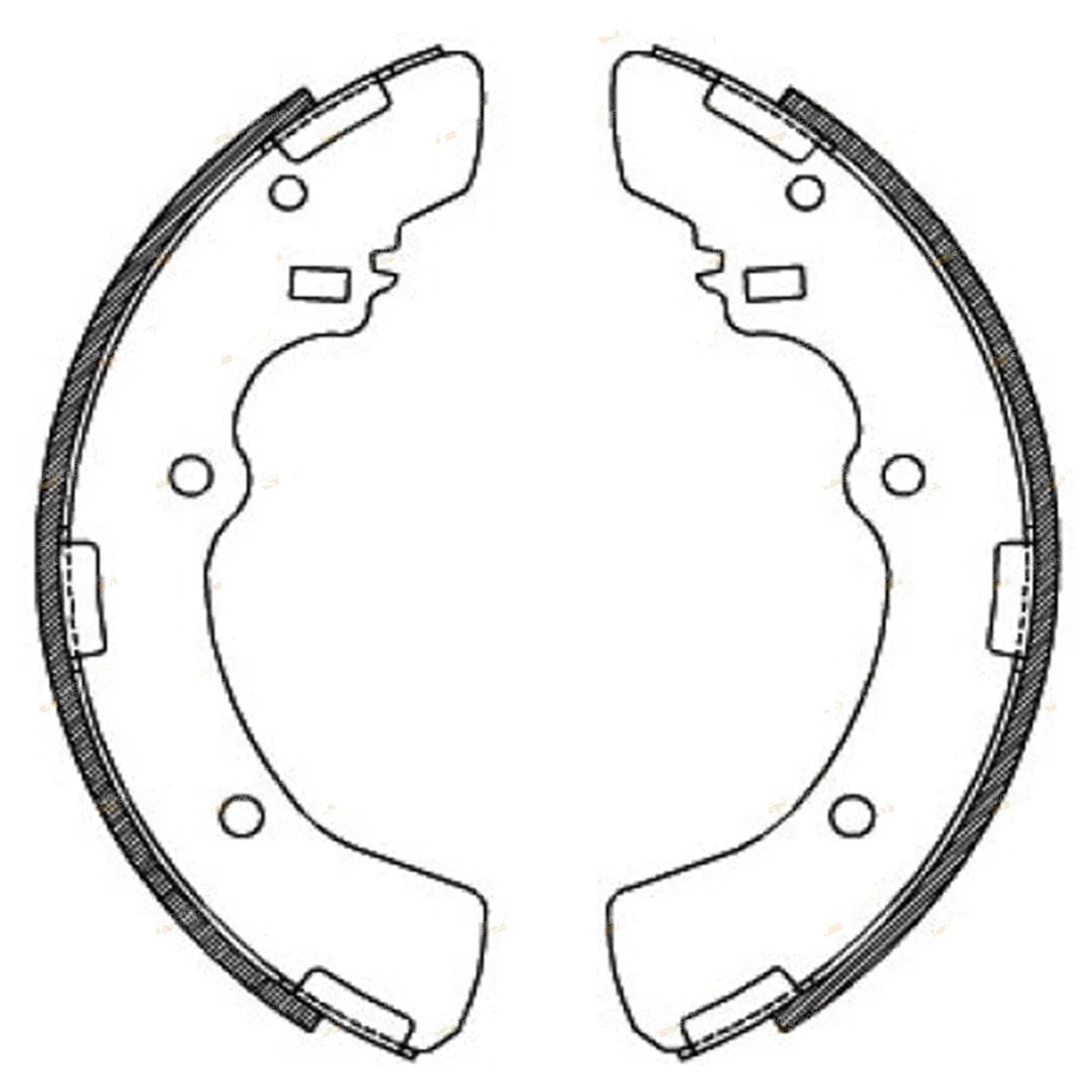 Rear Brake Shoe Set for Mitsubishi Delica P25W (1989-1994)