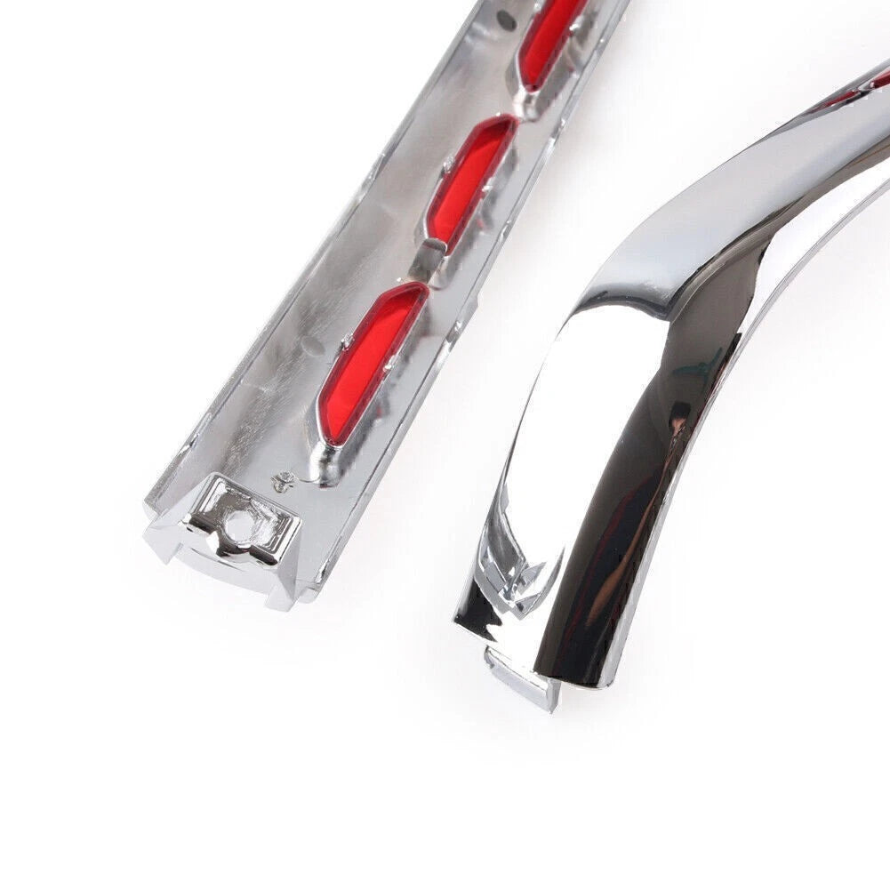 3X Chrome Fairing Trunk Trim Moldings for Honda GL1800 (2001–2011)