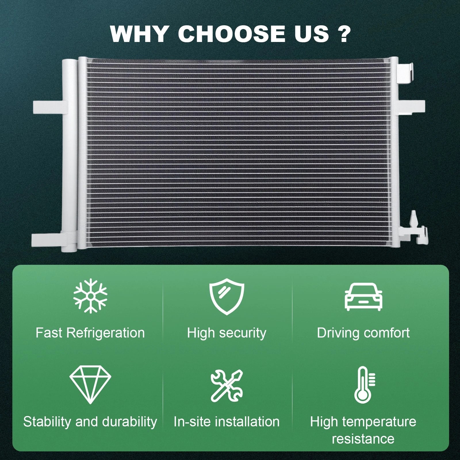 AC Condenser for Buick Cascada (2016–2018), Regal (2011–2017), Impala (2014–2020)