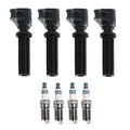 Set of 4 Ignition Coils & 4 Iridium Spark Plugs for Ford Edge LR2 MKC