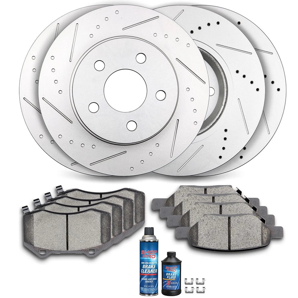 Brake Pads and Rotors Set for Chevrolet HHR SS 2.0L (2009–2010) Drilled