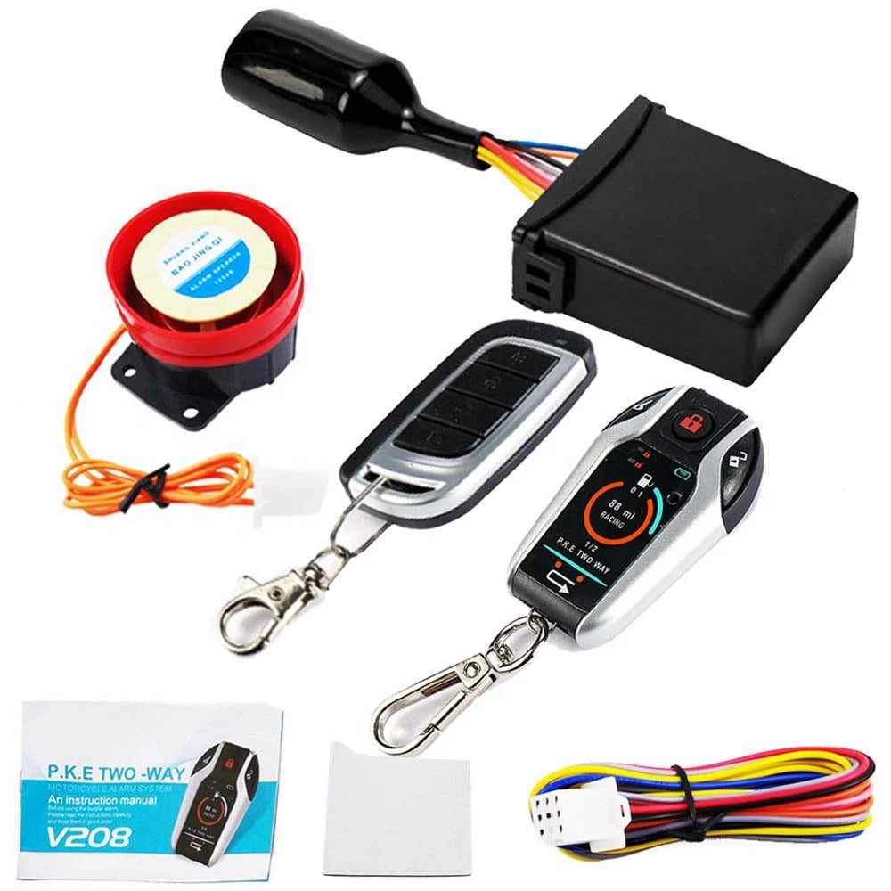 Two Way Motorcycle Alarm System for Universal Motorbikes (DC 12V)