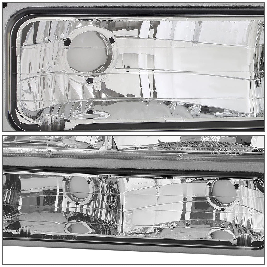 Chrome Amber Signal Headlight for GMC C10 C/K Pickup (1994–2000)