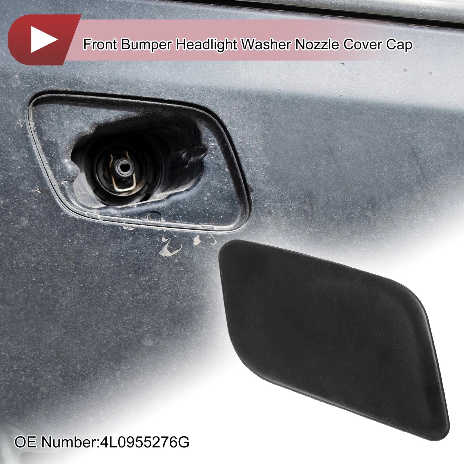 Washer Nozzle Cover Cap for Audi Q7 (2010–2015) 1 Pcs Unpainted
