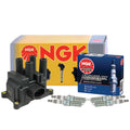 NGK DIS Ignition Coil & 4 Iridium IX Spark Plugs for Ford Mercury (2000–2023)
