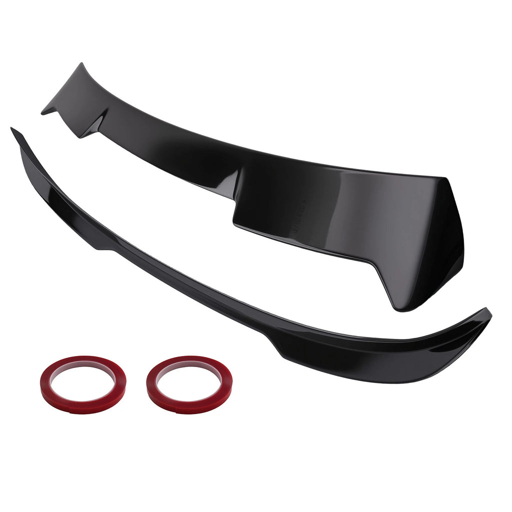 Trunk Spoiler Lip + Rear Roof Spoiler for Honda Civic (2022–2025) V2 Black