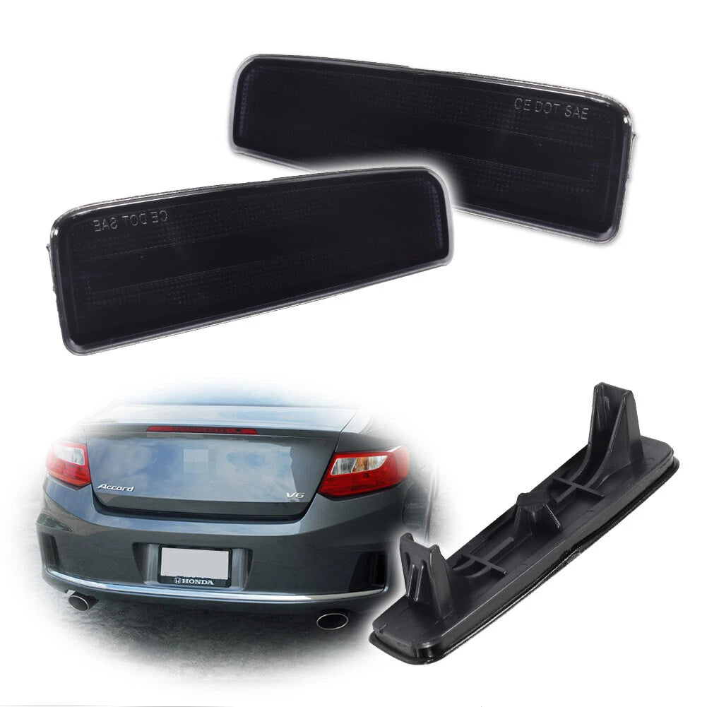Set of 2 Smoke Lens Bumper Reflector Lamps for Honda Accord Coupe (2013–2015)