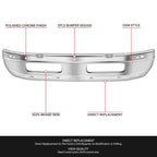 Chrome Front Bumper Face Bar for Dodge Ram 1500 2500 3500 (1994–2002)