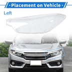 1 Pcs Headlight Lens Cover for Kia Forte (2013–2015) PC Clear