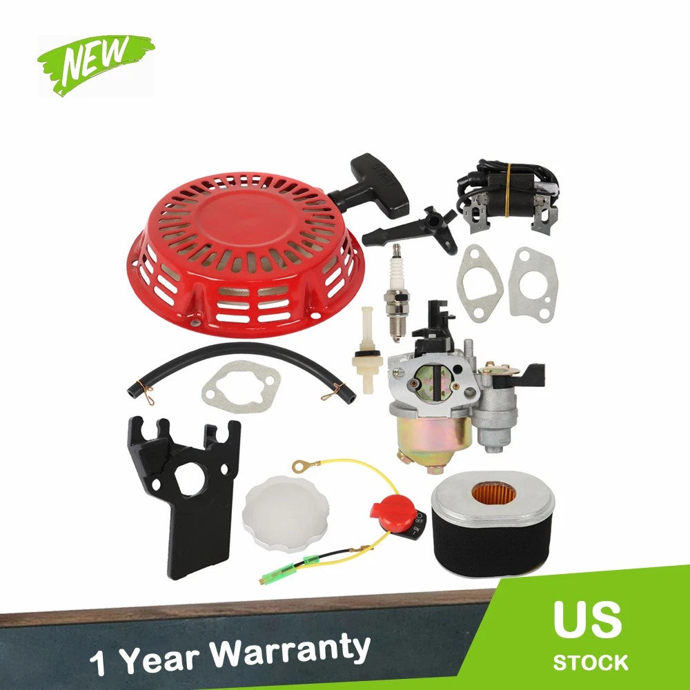 Recoil Ignition Coil Spark Plug Filter Carburetor for Honda GX160 (2000–2023)