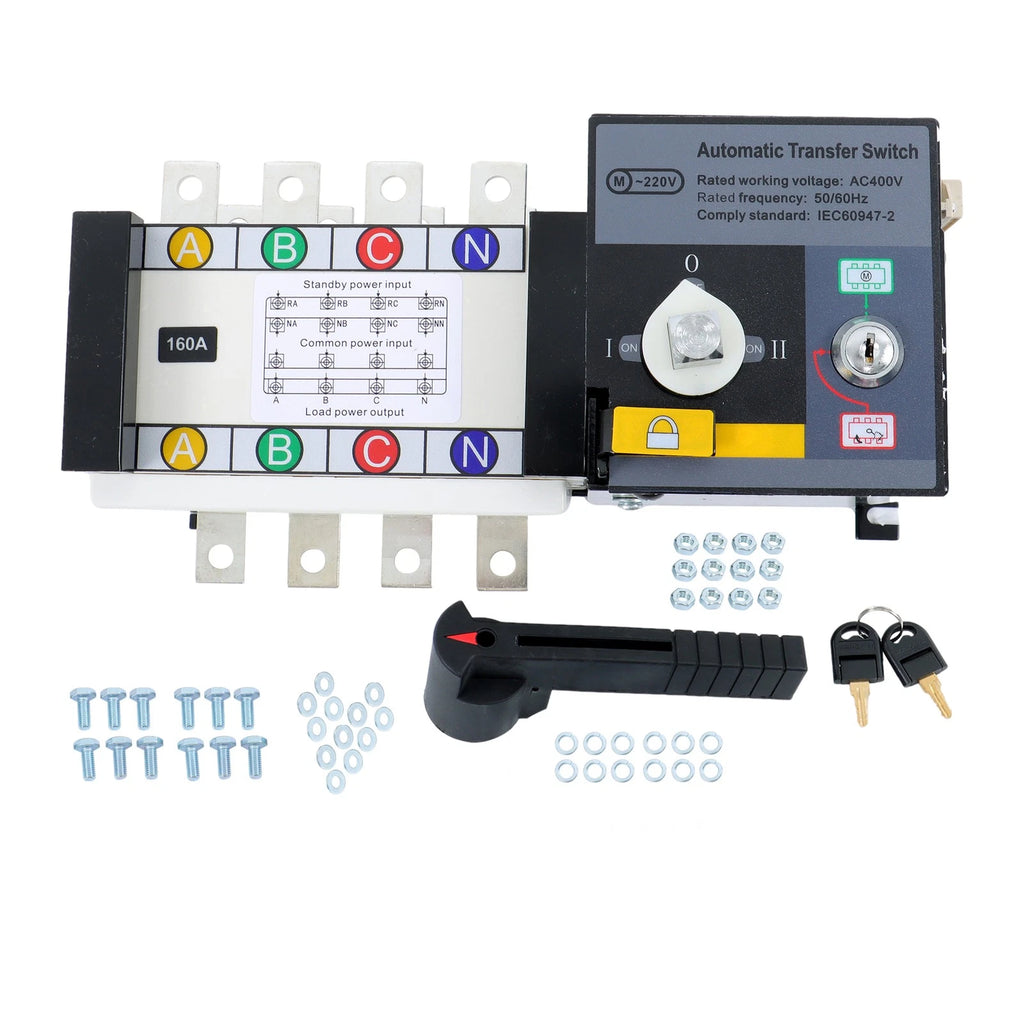 Automatic Transfer Switch for AC Generator (160A, 4 Poles)