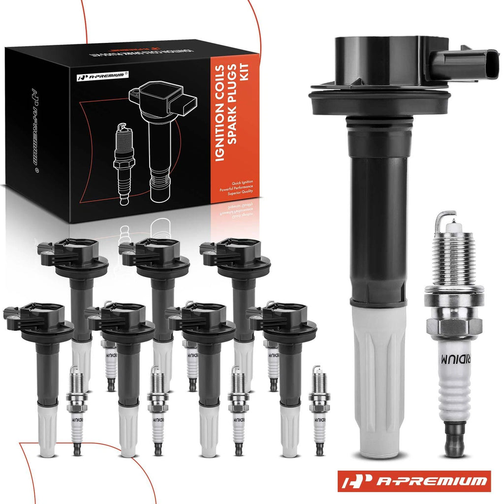 Set of 8 Ignition Coils & 8 Iridium Spark Plugs for Ford F-150 (2011–2016)