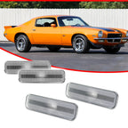 Set of 4 Clear Side Fender Trim Lamp Covers for Chevrolet Camaro (1970–1973)