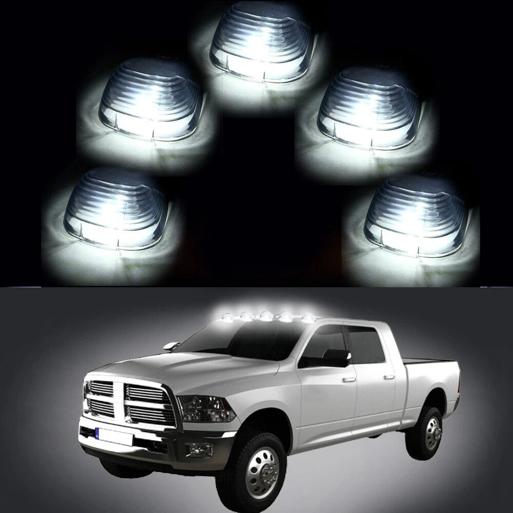 Smoke Cab Roof Running Marker Light with White LED for Ford F-250 F-350