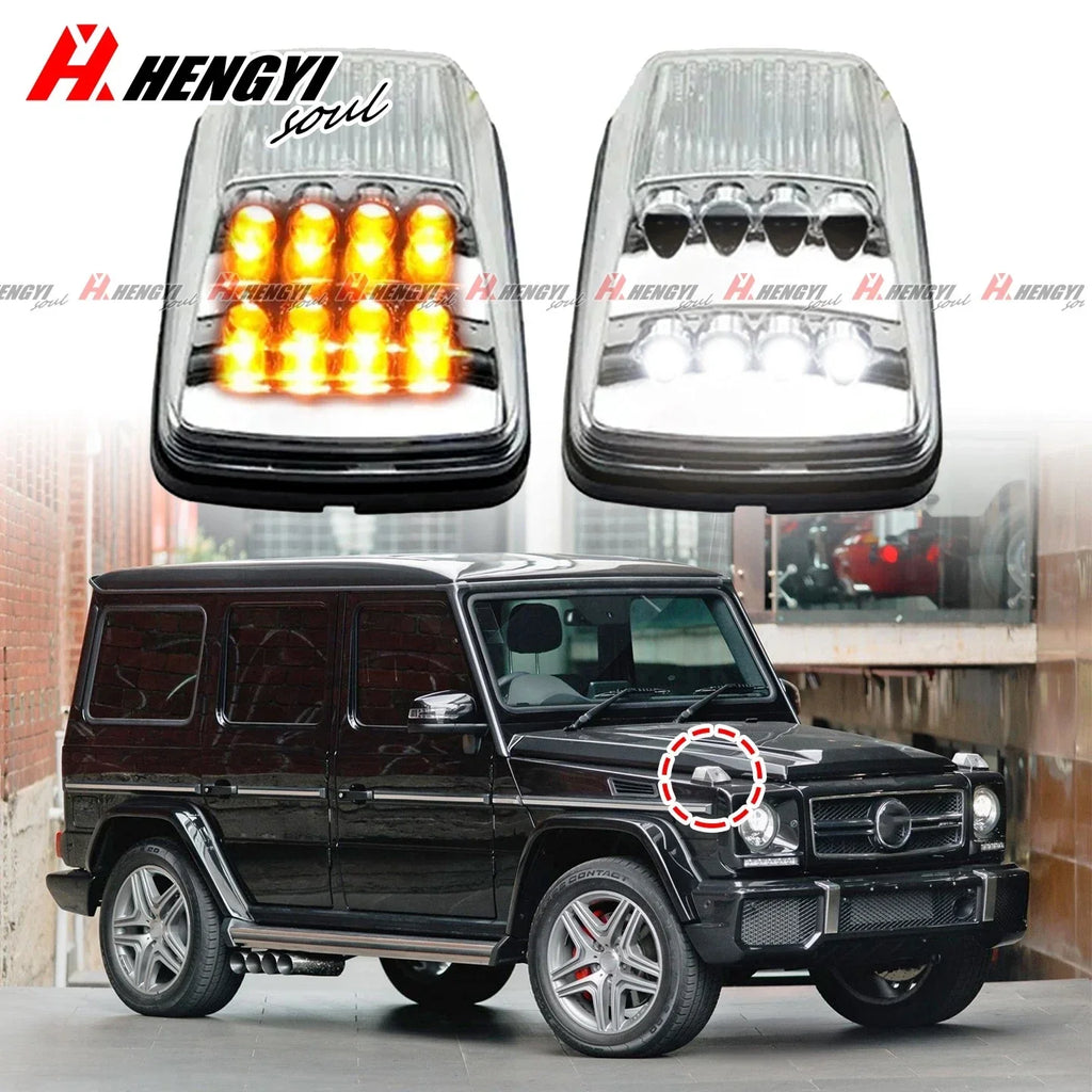 LED Front Turn Signal Lights Clear for Mercedes G-Class (1990–2018)