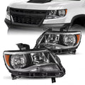 Set of 2 Halogen Headlights w/Bulb for Chevy Colorado (2015–2022)