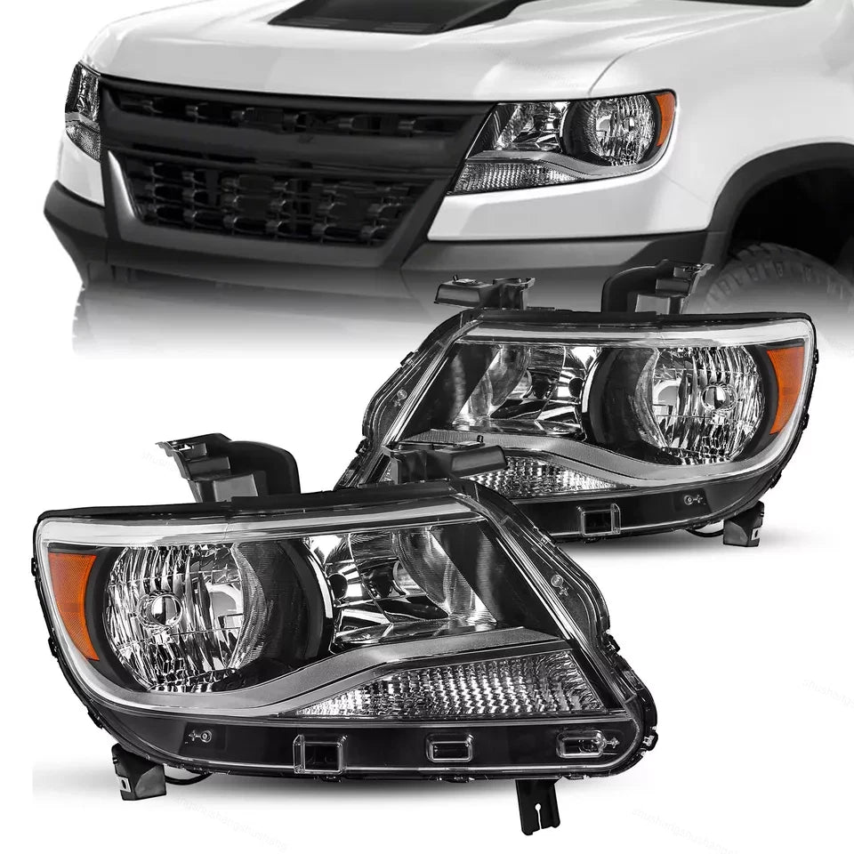 Set of 2 Halogen Headlights w/Bulb for Chevy Colorado (2015–2022)
