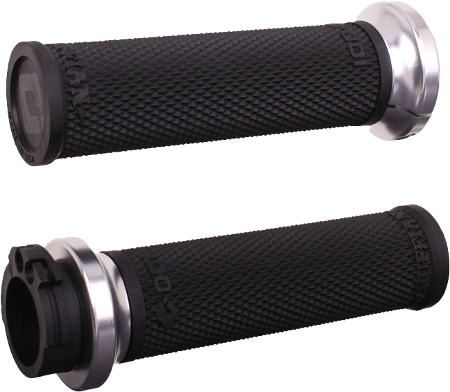 ODI Rufian Grips Cable 1 inch Black/Silver for V-Twin Motorcycles (2000–2023)