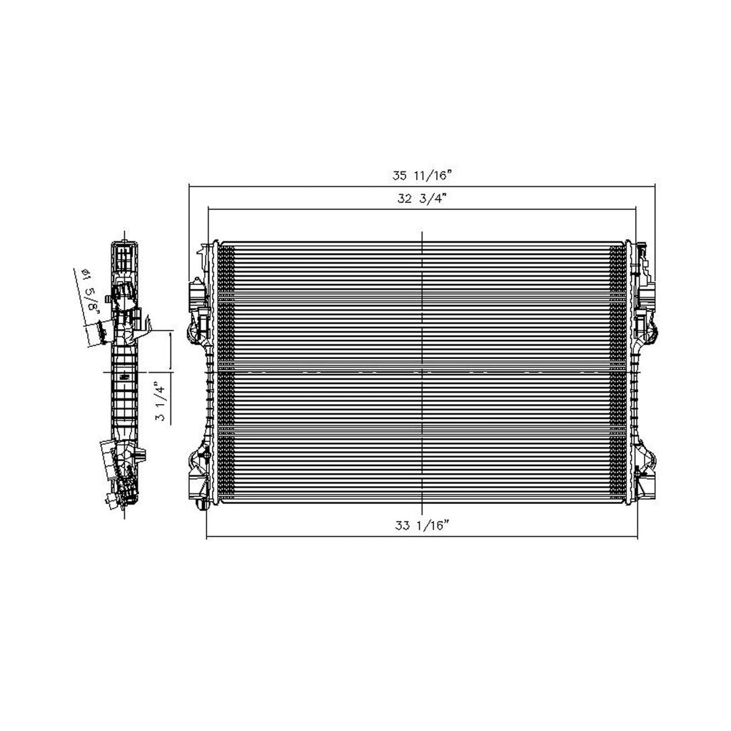 Replacement Radiator Repair Part For 2012-2015 Porsche Panamera