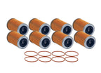 Set of 8 Engine Oil Filters for Cadillac Chevy GMC Pontiac Saab V6